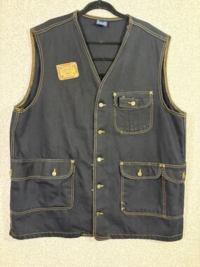 Vintage Karl Kani Jeans XL Dark Denim Cargo Utility Vest